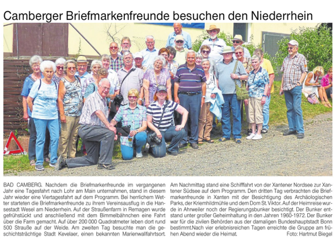 Lokalanzeiger Bericht und Bild vom Ausflug